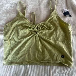 Hollister Light Green Crop Top